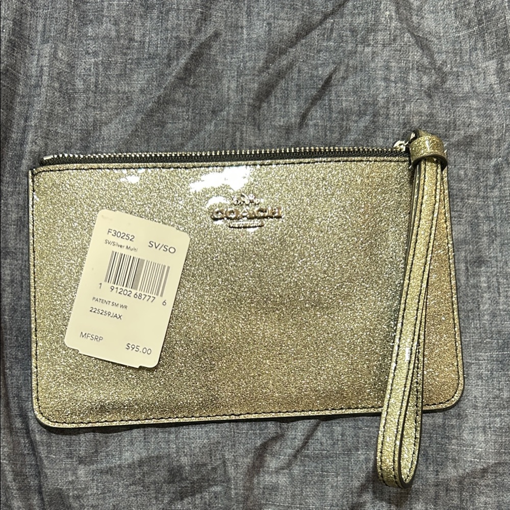 Coach Gold Wristlet Clutch